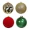 Assorted 4 Pack 4.7" Red, Green & Gold Peppermint Lane Shatterproof Ball Ornaments, 1pc. by Ashland®